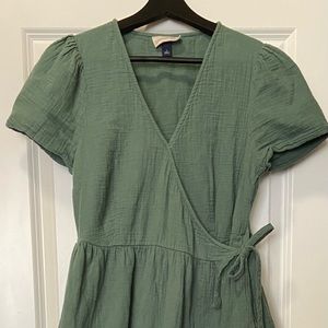 Cute cottagecore midi wrap dress